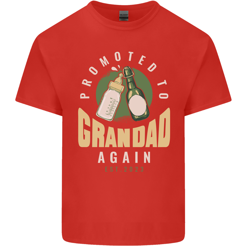 Promoted to Grandad Est. 2023 Kids T-Shirt Childrens Red