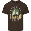 Promoted to Grandad Est. 2023 Mens Cotton T-Shirt Tee Top Dark Chocolate