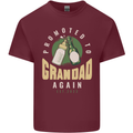 Promoted to Grandad Est. 2023 Mens Cotton T-Shirt Tee Top Maroon