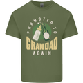 Promoted to Grandad Est. 2023 Mens Cotton T-Shirt Tee Top Military Green