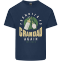 Promoted to Grandad Est. 2023 Mens Cotton T-Shirt Tee Top Navy Blue