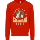Promoted to Grandad Est. 2023 Mens Sweatshirt Jumper Bright Red