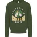 Promoted to Grandad Est. 2023 Mens Sweatshirt Jumper Forest Green