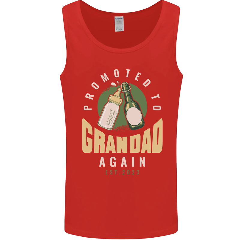 Promoted to Grandad Est. 2023 Mens Vest Tank Top Red