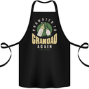 Promoted to Grandad Est. 2024 Cotton Apron 100% Organic Black
