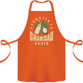 Promoted to Grandad Est. 2024 Cotton Apron 100% Organic Orange