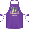 Promoted to Grandad Est. 2024 Cotton Apron 100% Organic Purple