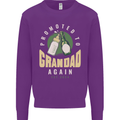 Promoted to Grandad Est. 2024 Kids Sweatshirt Jumper Purple