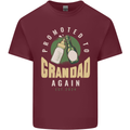 Promoted to Grandad Est. 2024 Mens Cotton T-Shirt Tee Top Maroon