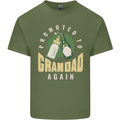 Promoted to Grandad Est. 2024 Mens Cotton T-Shirt Tee Top Military Green