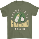 Promoted to Grandad Est. 2024 Mens T-Shirt 100% Cotton Military Green