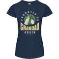 Promoted to Grandad Est. 2024 Womens Petite Cut T-Shirt Navy Blue