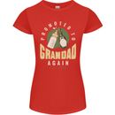 Promoted to Grandad Est. 2024 Womens Petite Cut T-Shirt Red