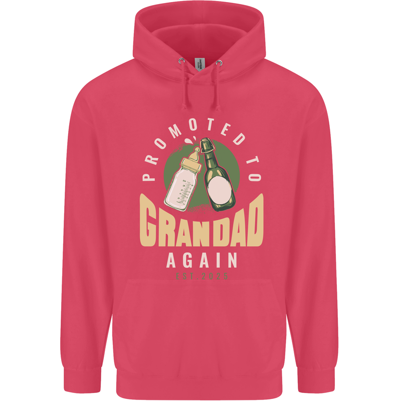Promoted to Grandad Est. 2025 Childrens Kids Hoodie Heliconia