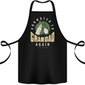 Promoted to Grandad Est. 2025 Cotton Apron 100% Organic Black