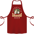 Promoted to Grandad Est. 2025 Cotton Apron 100% Organic Maroon