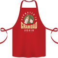 Promoted to Grandad Est. 2025 Cotton Apron 100% Organic Red