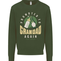 Promoted to Grandad Est. 2025 Kids Sweatshirt Jumper Forest Green