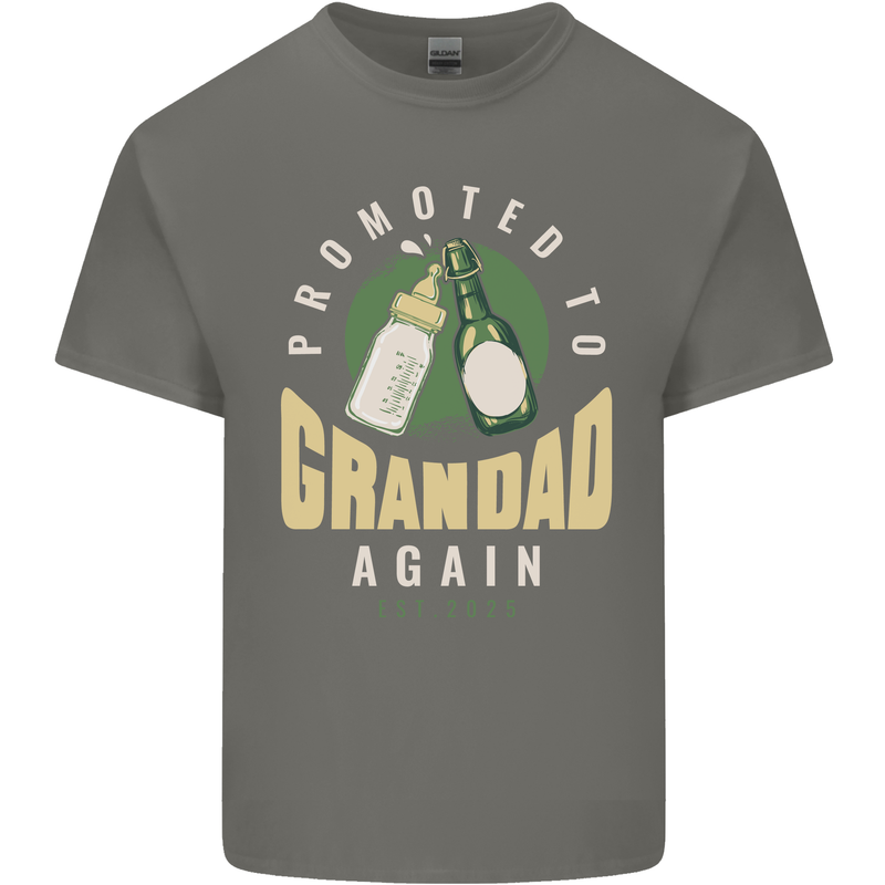 Promoted to Grandad Est. 2025 Kids T-Shirt Childrens Charcoal