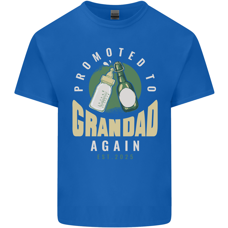 Promoted to Grandad Est. 2025 Kids T-Shirt Childrens Royal Blue