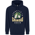 Promoted to Grandad Est. 2025 Mens 80% Cotton Hoodie Navy Blue