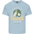 Promoted to Grandad Est. 2025 Mens Cotton T-Shirt Tee Top Light Blue