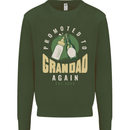 Promoted to Grandad Est. 2025 Mens Sweatshirt Jumper Forest Green