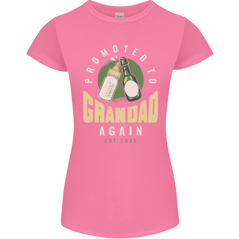 Promoted to Grandad Est. 2025 Womens Petite Cut T-Shirt Azalea