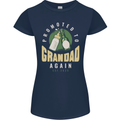 Promoted to Grandad Est. 2025 Womens Petite Cut T-Shirt Navy Blue