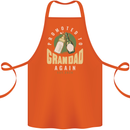 Promoted to Grandad Est. 2026 Cotton Apron 100% Organic Orange