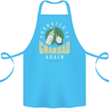 Promoted to Grandad Est. 2026 Cotton Apron 100% Organic Turquoise