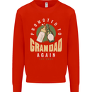 Promoted to Grandad Est. 2026 Mens Sweatshirt Jumper Bright Red