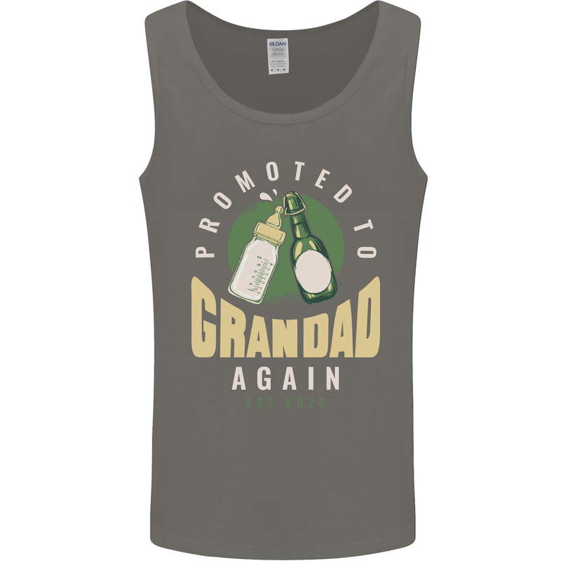 Promoted to Grandad Est. 2026 Mens Vest Tank Top Charcoal