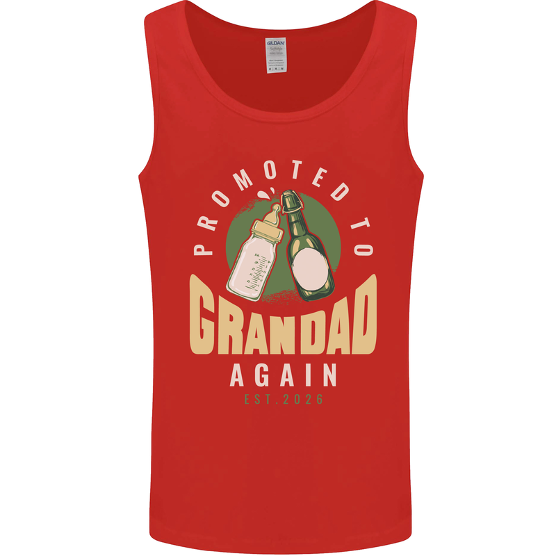 Promoted to Grandad Est. 2026 Mens Vest Tank Top Red