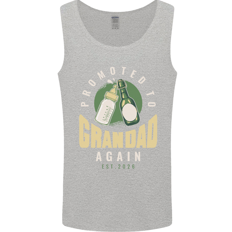 Promoted to Grandad Est. 2026 Mens Vest Tank Top Sports Grey