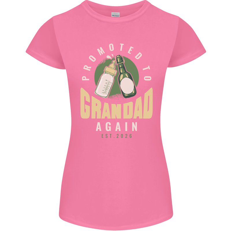 Promoted to Grandad Est. 2026 Womens Petite Cut T-Shirt Azalea