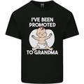 Promoted to Grandma Funny Baby Boy Girl Mens Cotton T-Shirt Tee Top Black