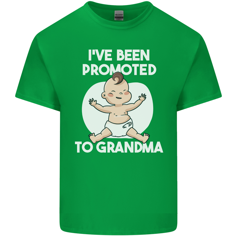 Promoted to Grandma Funny Baby Boy Girl Mens Cotton T-Shirt Tee Top Irish Green