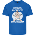 Promoted to Grandma Funny Baby Boy Girl Mens Cotton T-Shirt Tee Top Royal Blue