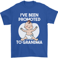 Promoted to Grandma Funny Baby Boy Girl Mens T-Shirt 100% Cotton Royal Blue