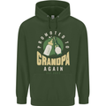 Promoted to Grandpa Est. 2022 Childrens Kids Hoodie Forest Green