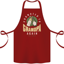 Promoted to Grandpa Est. 2022 Cotton Apron 100% Organic Maroon