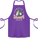 Promoted to Grandpa Est. 2022 Cotton Apron 100% Organic Purple