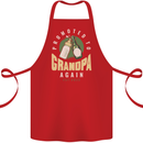 Promoted to Grandpa Est. 2022 Cotton Apron 100% Organic Red