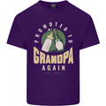 Promoted to Grandpa Est. 2022 Mens Cotton T-Shirt Tee Top Purple