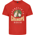 Promoted to Grandpa Est. 2022 Mens Cotton T-Shirt Tee Top Red