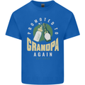 Promoted to Grandpa Est. 2022 Mens Cotton T-Shirt Tee Top Royal Blue