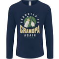 Promoted to Grandpa Est. 2022 Mens Long Sleeve T-Shirt Navy Blue