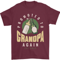 Promoted to Grandpa Est. 2022 Mens T-Shirt 100% Cotton Maroon