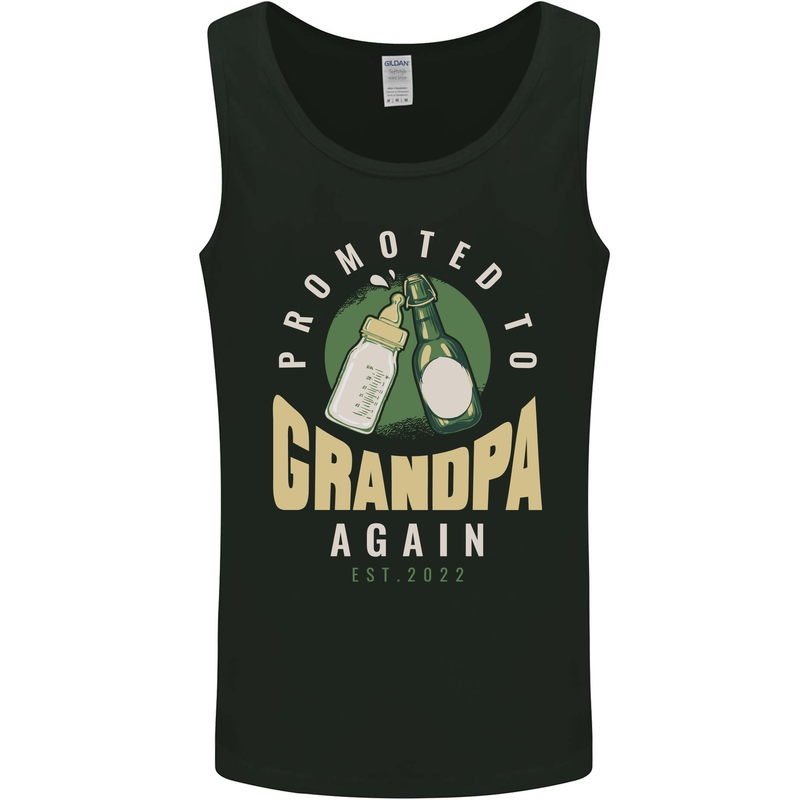 Promoted to Grandpa Est. 2022 Mens Vest Tank Top Black